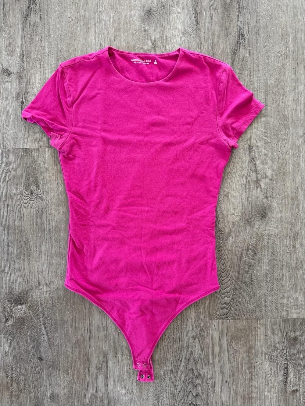 Abercrombie & Fitch Hot Pink Crew Neck Bodysuit